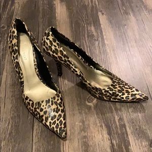 Nine West leopard print pointy toe pumps SZ 11